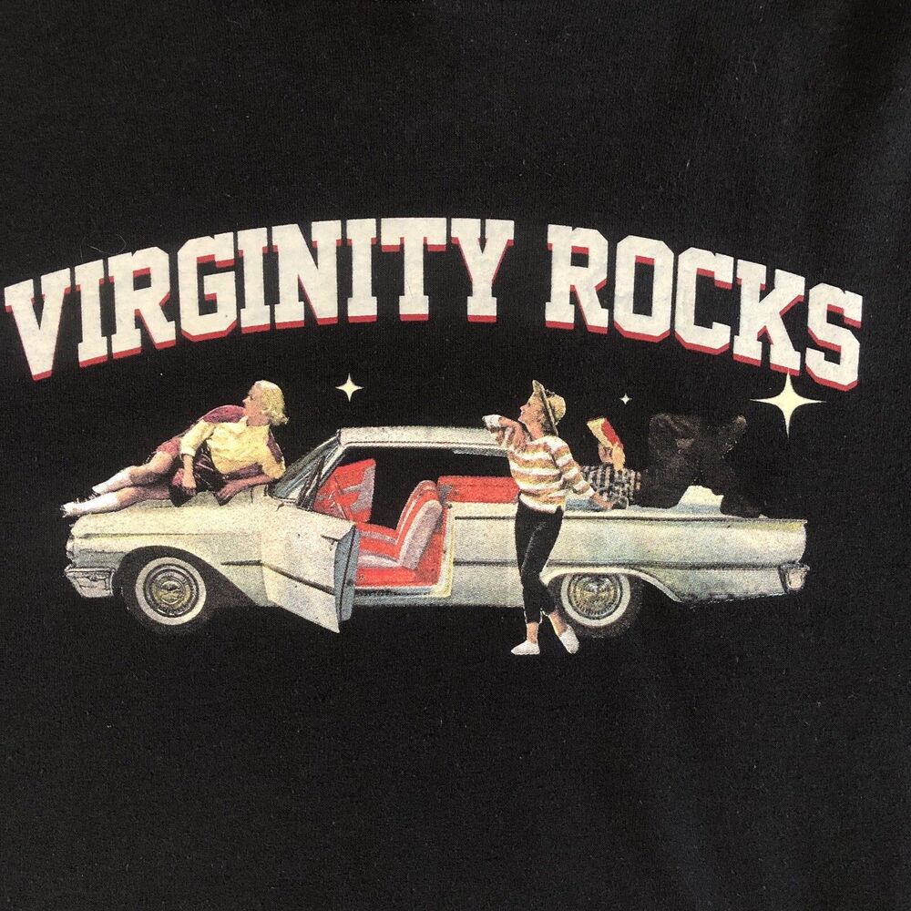 Danny Duncan Virginity Rocks Hoodie Sweatshirt Mens M Black Classic Car 50s 60s - Picture 2 of 9